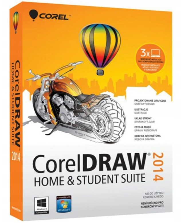 Corel CorelDRAW 2014 Home and Student 3 PC / licencja wieczysta BOX