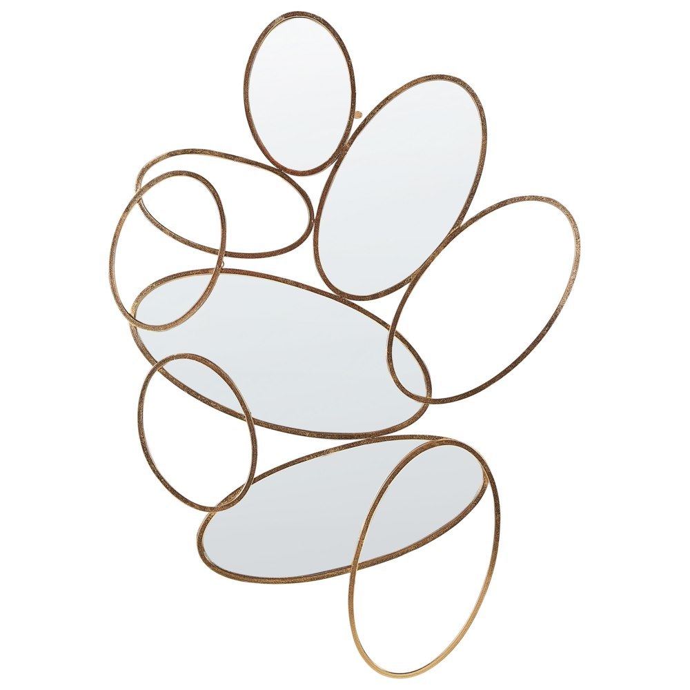 Zdjęcia - Lustro ścienne BLmeble  DECIZE 113 cm 77 cm Metal Złoty 