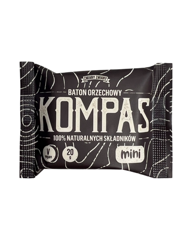 Zmiany Zmiany MINI baton KOMPAS mocno orzechowy zdrowe przekąski 20 g