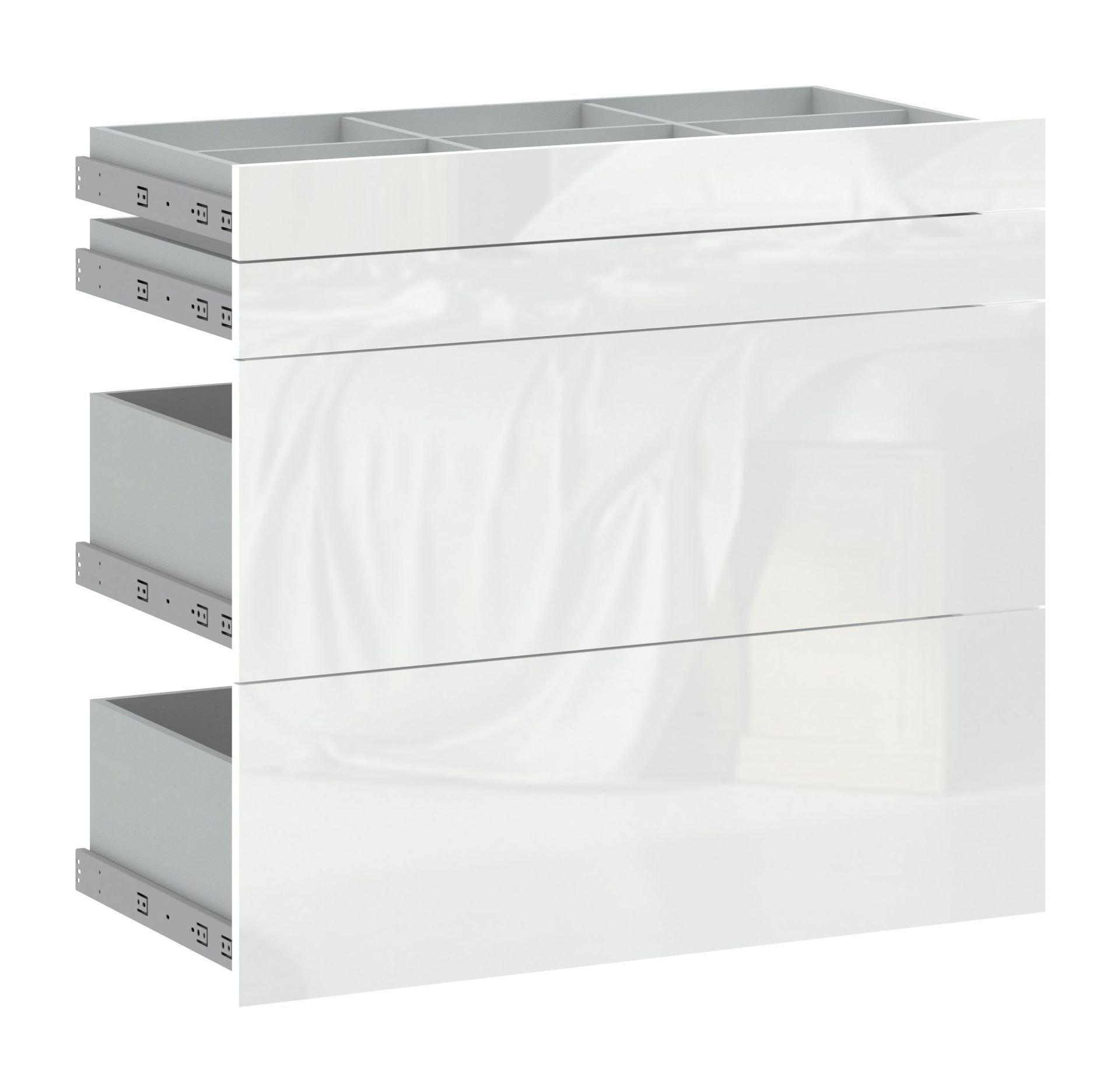 Szuflady Zewnętrzne Wysokie Vesti 2D Typ 79 Biały Wysoki Połysk 5003062/Bpsr