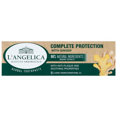 L'Angelica L'Angelica Pełna Ochrona z Imbirem naturalna pasta do zębów bez fluoru 75 ml