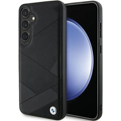 BMW BMHCS24M23RCGPK S24+ S926 czarny/black hardcase Signature Leather Crossing Lines Pattern