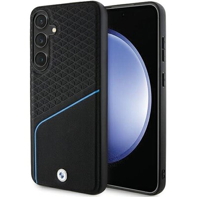 BMW BMHMS24M23RDCLK S24+ S926 czarny/black hardcase Signature Leather Textured & Line MagSafe