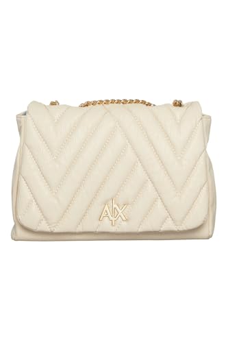 Armani Exchange Women's Margareth, Chain Shoulder Straps, Soft Touch Crossbody Medium Dusty Ground, Dusty Ground