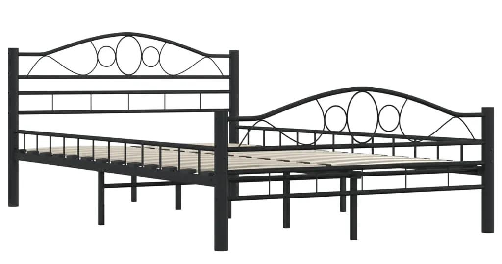 Czarne Metalowe Łóżko Pojedyncze 120X200 Cm K8-W30