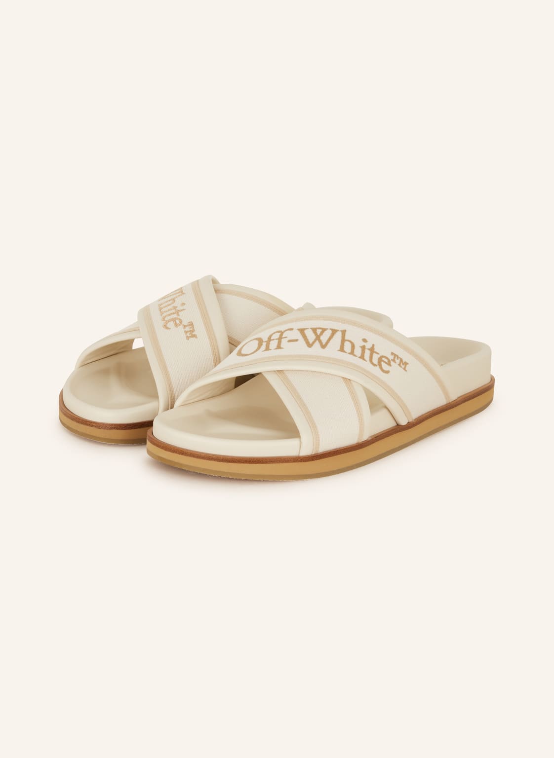 Off-White Klapki Cloud beige