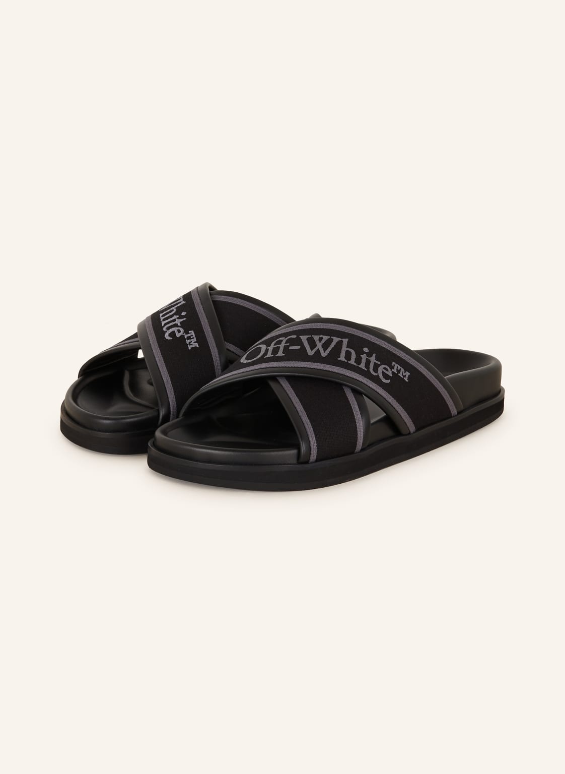 Off-White Klapki Cloud schwarz