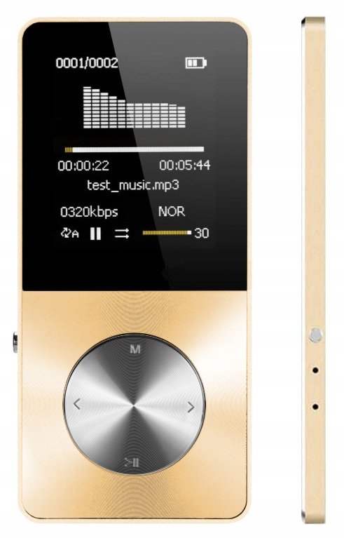 Odtwarzacz MP4 T1 8GB głośnik microSD MP3 złoty