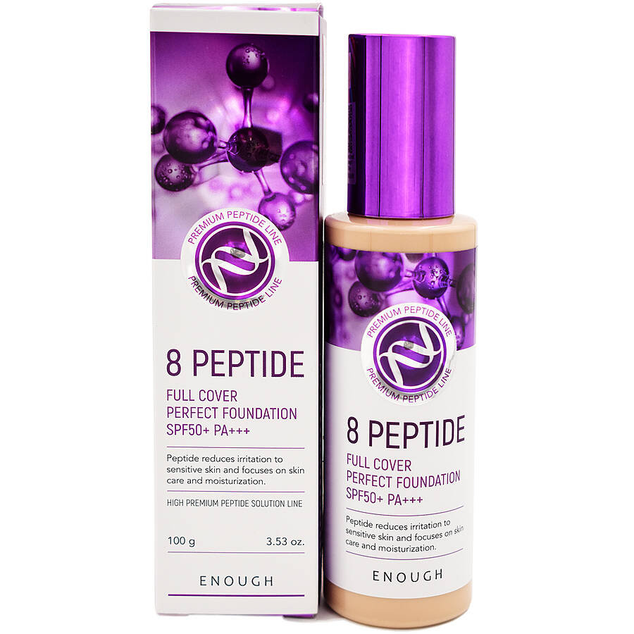 Enough, Podkład 8 Peptide full cover perfect foundation SPF50+, 23 ciemny beż, 100ml