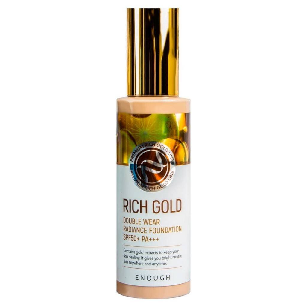 Enough, Podkład Rich Gold Double Wear Radiance Foundation 100g SPF50+,  21 naturalny beż, 100ml