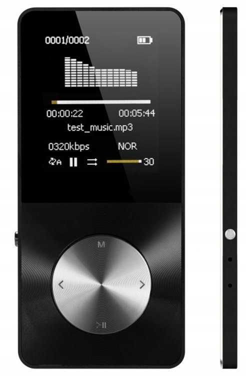 Odtwarzacz MP4 T1 16GB głośnik microSD MP3 czarny