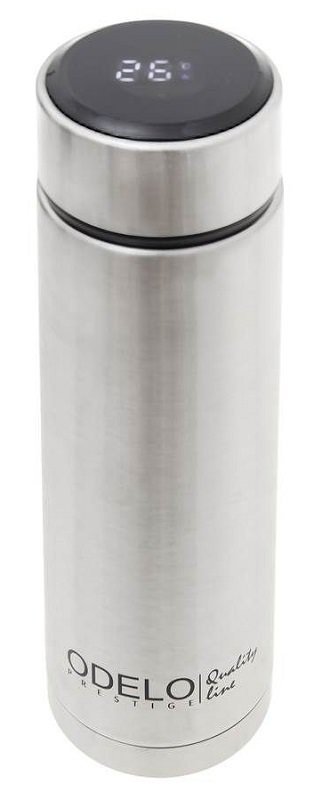 Kubek termiczny ze wskaźnikiem temperatury LED 450 ml Ignazio srebrny ODELO 2854