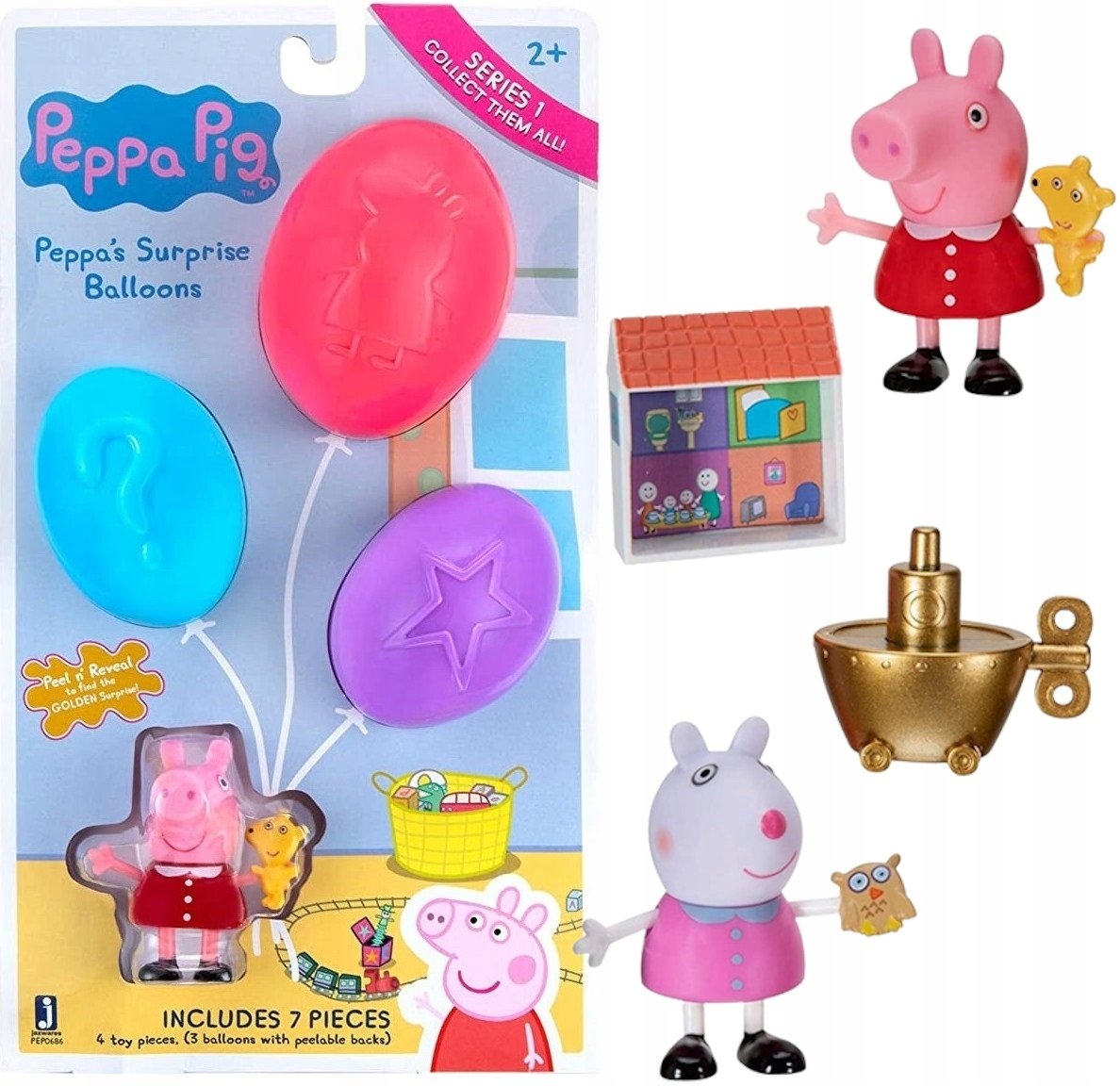ŚWINKA PEPPA 2-PAK FIGURKI BALON NIESPODZIANKA