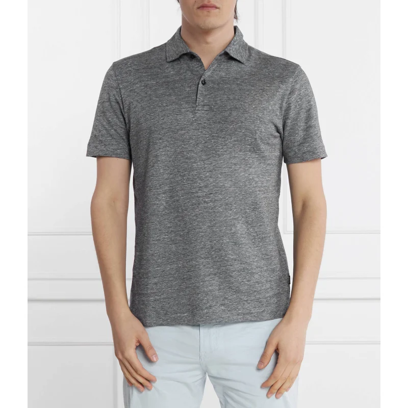 BOSS BLACK Lniane polo Press 56 | Regular Fit