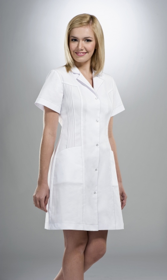STELO ROZM. 46 Fartuch medyczny damski z krótkim rękawem, HA70031/WHTH/46