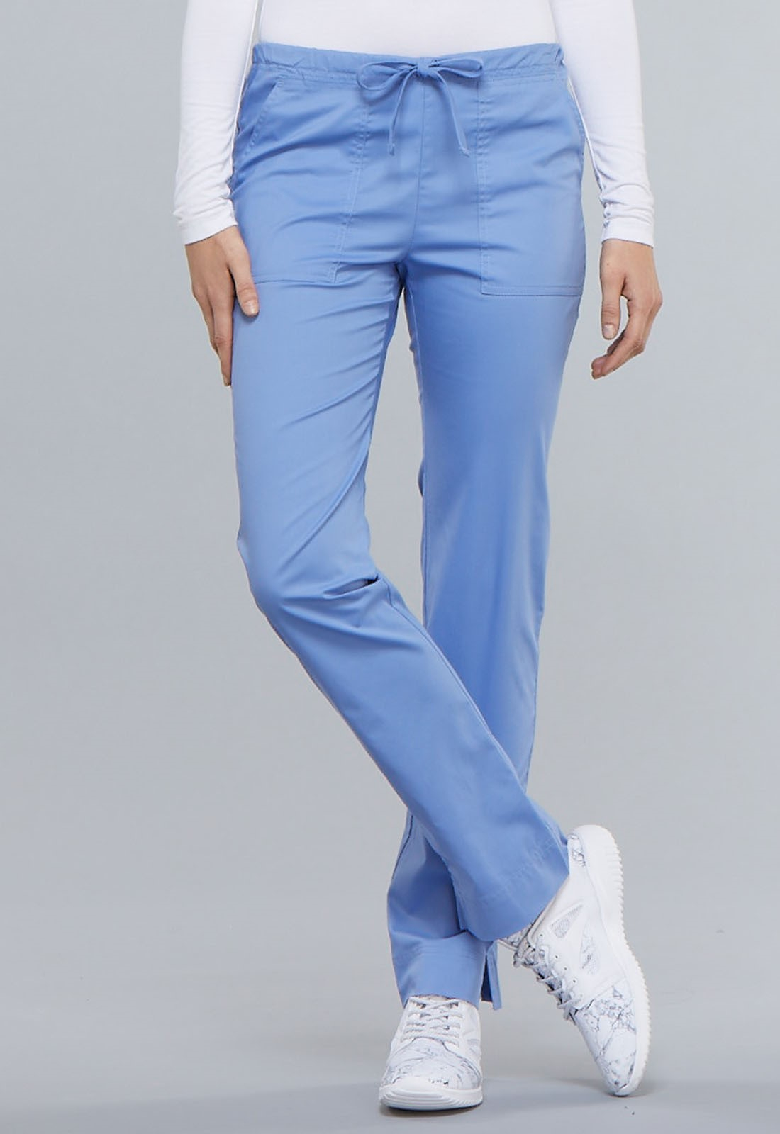 STELO ROZM. XL Spodnie medyczne damskie Mid Rise Slim Drawstring, 4203/CIEW/XL