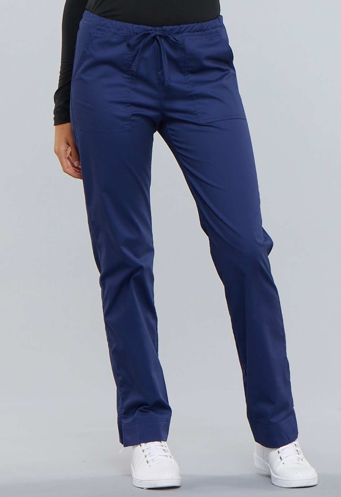 STELO ROZM. XS Spodnie medyczne damskie Mid Rise Slim Drawstring, 4203/NAVW/XS