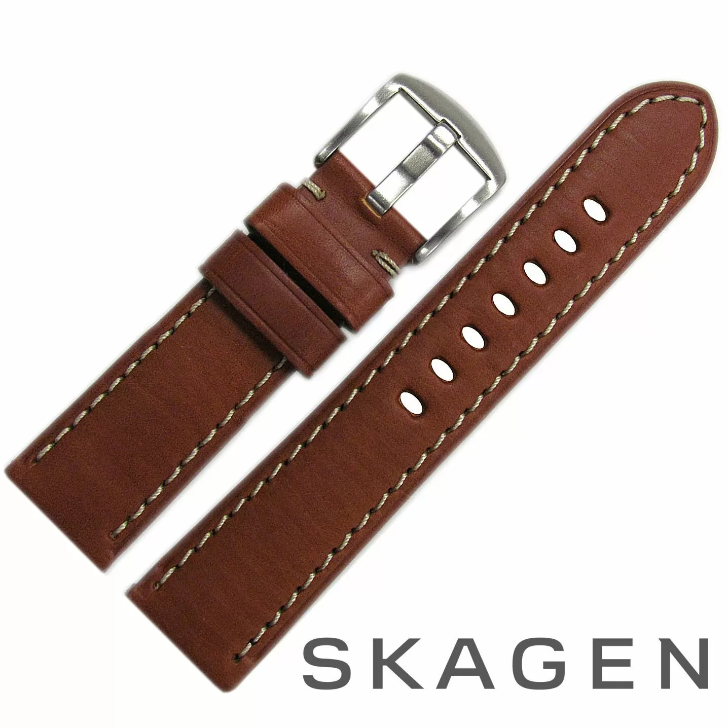 Pasek SKAGEN - Oryginalny pasek ze skóry do zegarka Skagen  | OFICJALNY SKLEP | RATY 0% • Zapłać później PayPo • GRATIS WYSYŁKA ZWROT DO 365DNI