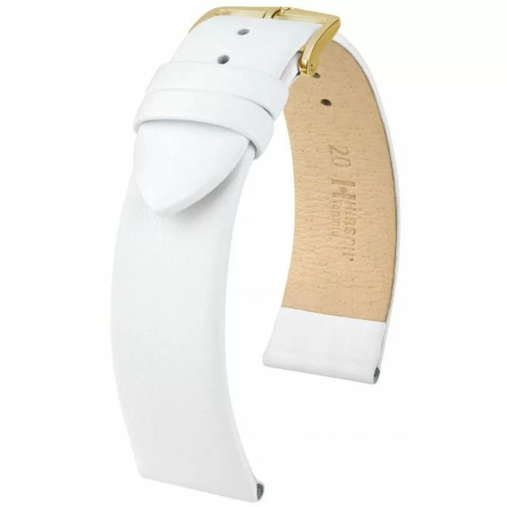 Biały pasek skórzany 18 mm HIRSCH Toronto 03702100-1-18 (M)  | OFICJALNY SKLEP | RATY 0% • Zapłać później PayPo • GRATIS WYSYŁKA ZWROT DO 365DNI