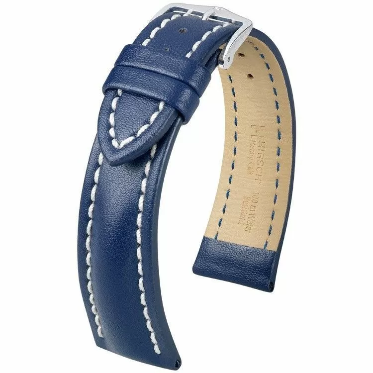 ﻿Skórzany WR 100M pasek do zegarka 22 mm HIRSCH Heavy Calf 02475080-2-22