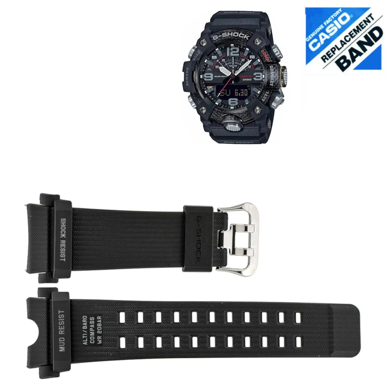 Pasek 10595229 Do Zegarka Casio Model GG-B100-1A Czarny  | OFICJALNY SKLEP | RATY 0% • Zapłać później PayPo • GRATIS WYSYŁKA ZWROT DO 365DNI