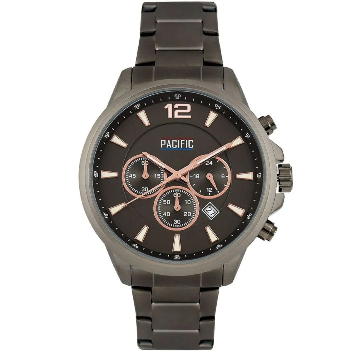 Szary męski zegarek z bransoletą PACIFIC X0094-05