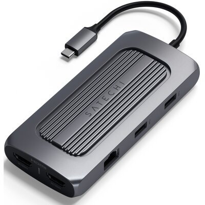 SATECHI SATECHI USB-C Multiport MX Adapter Space Gray | MacBook M1 ST-UCMXAM