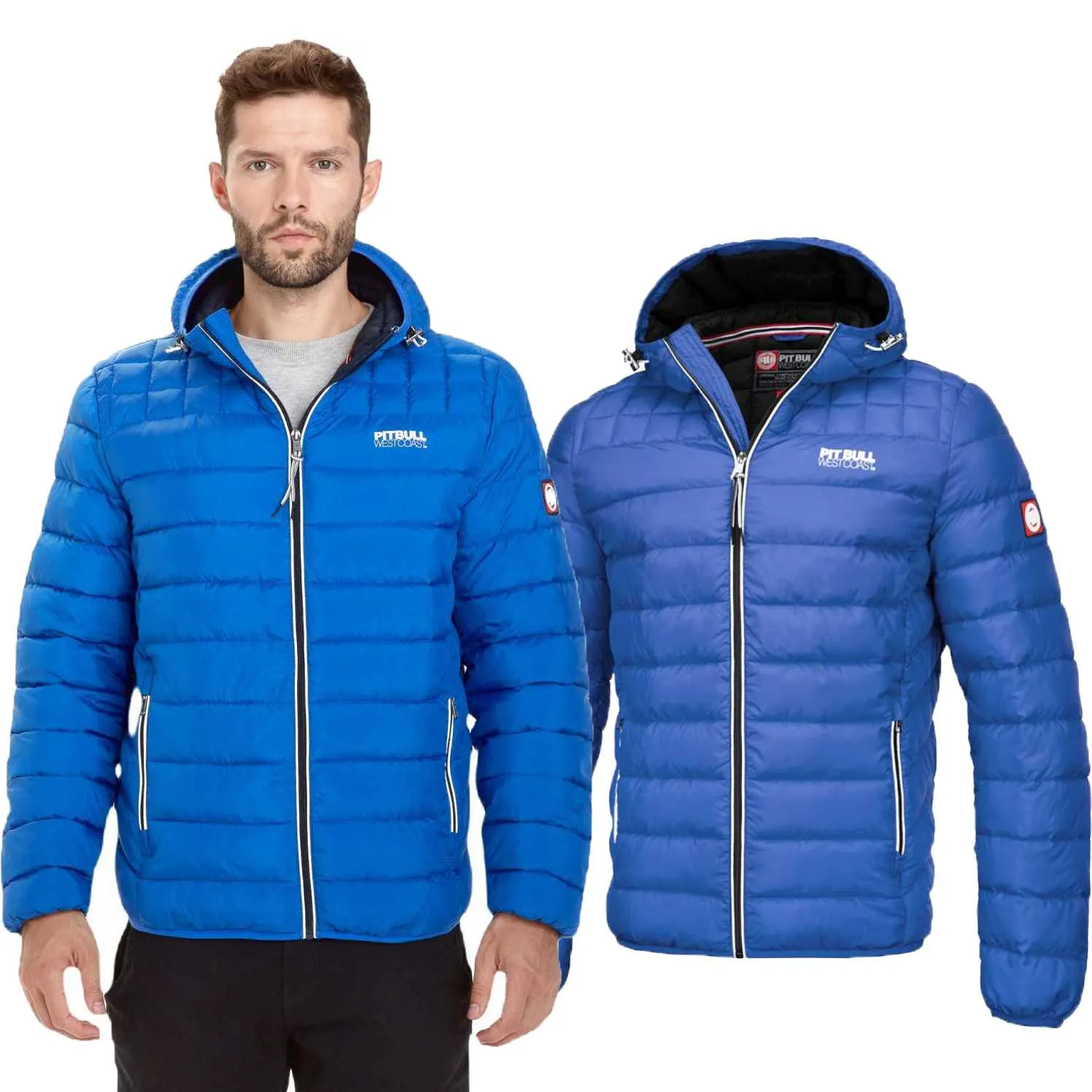 Kurtka Zimowa z kapturem Pit Bull Seacoast II '23 - Niebieska