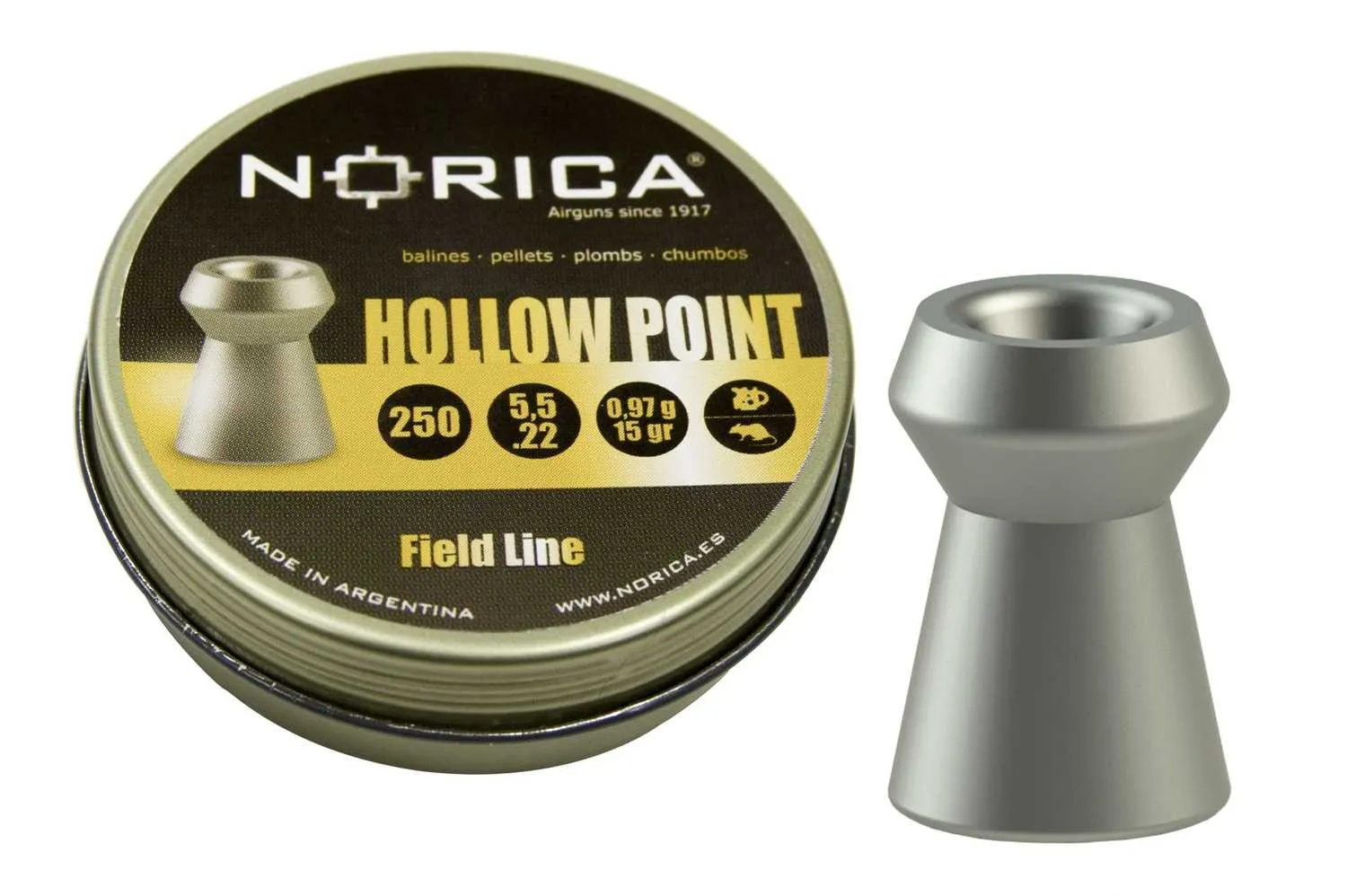 Śrut Norica Hollow Point 5,5mm 250 szt