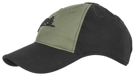 Czapka Helikon-Tex Logo Cap PolyCotton Ripstop - Czarna / Olive Green