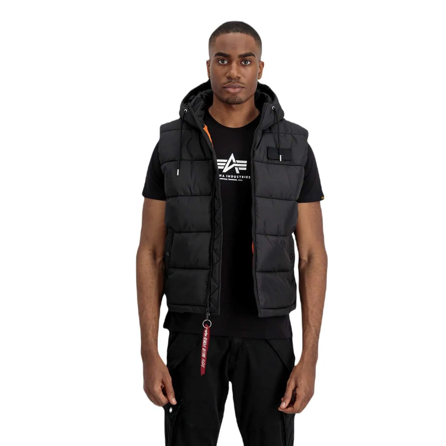 Kamizelka z kapturem Alpha Industries FD 118110 03 - Czarna