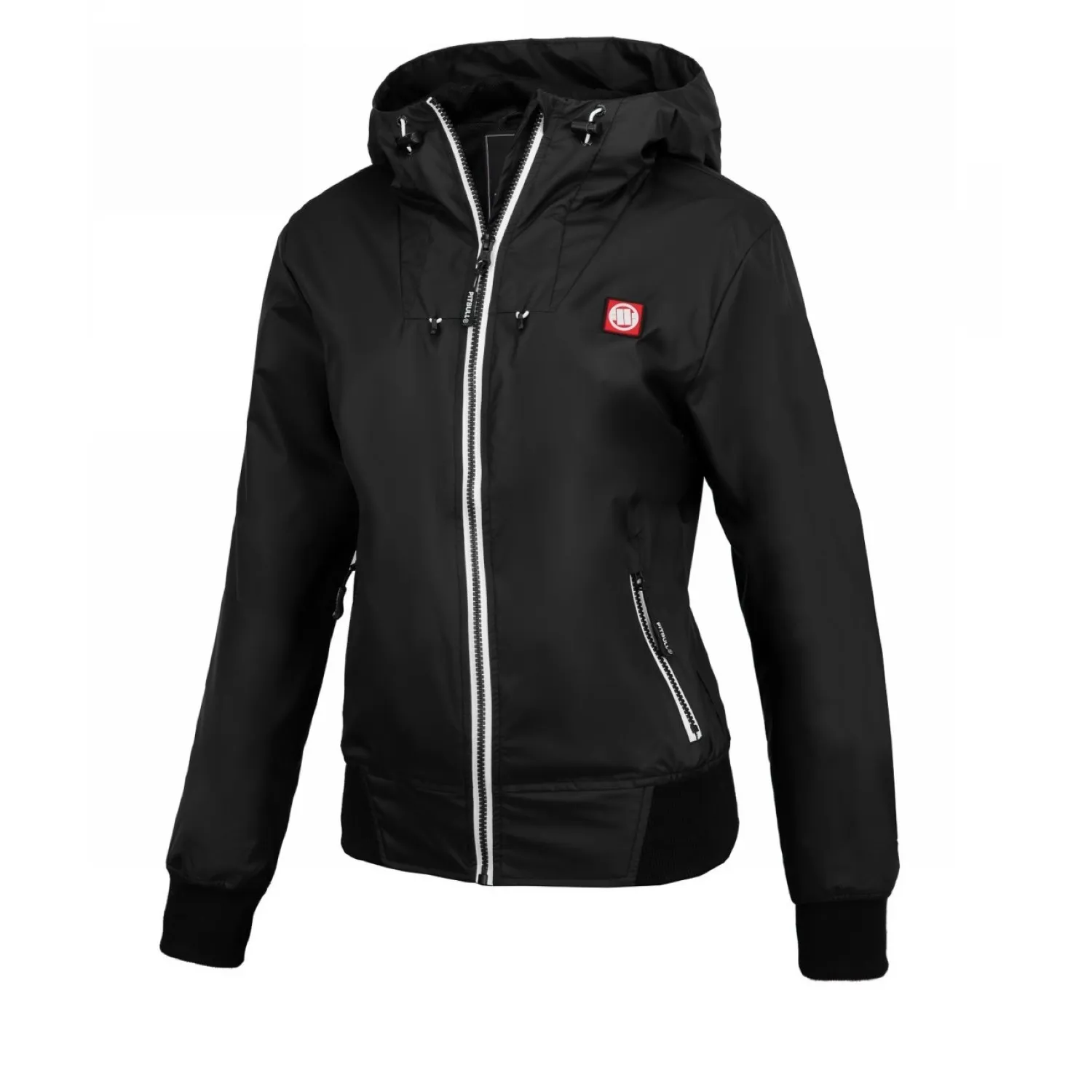 Kurtka damska z kapturem Pit Bull Aaricia Logo '23 - Czarna