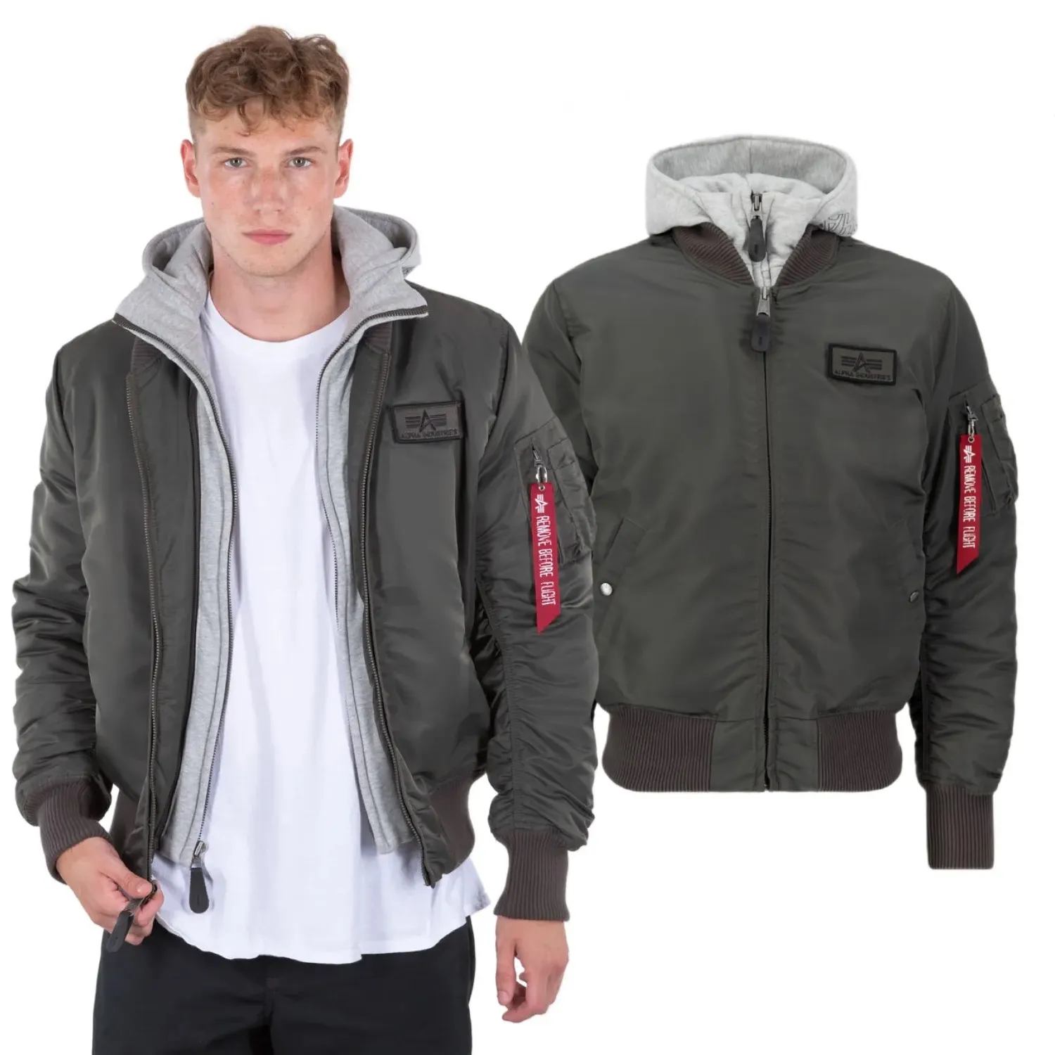 Kurtka Alpha Industries MA-1 D-Tec 183110 04 - Szara