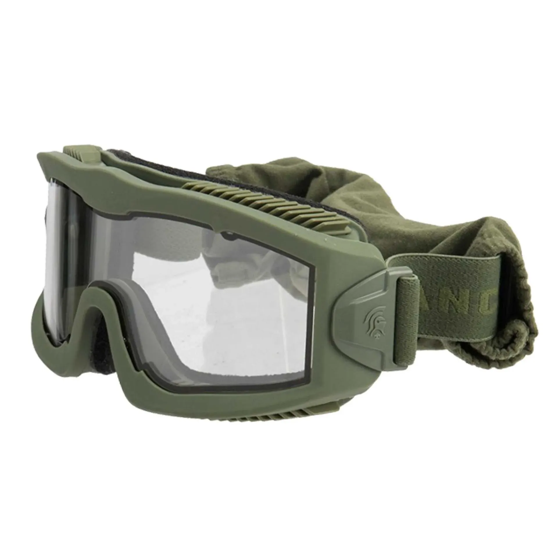 Gogle taktyczne Lancer Tactical AERO olive - przezroczyste