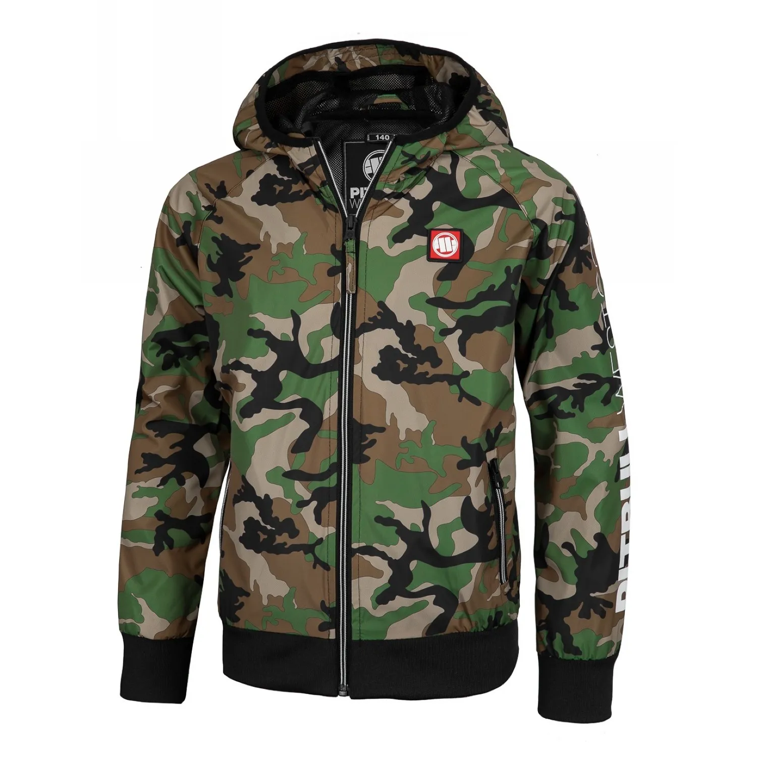 Kurtka dziecięca Pit Bull Athletic Sleeve - Woodland Camo