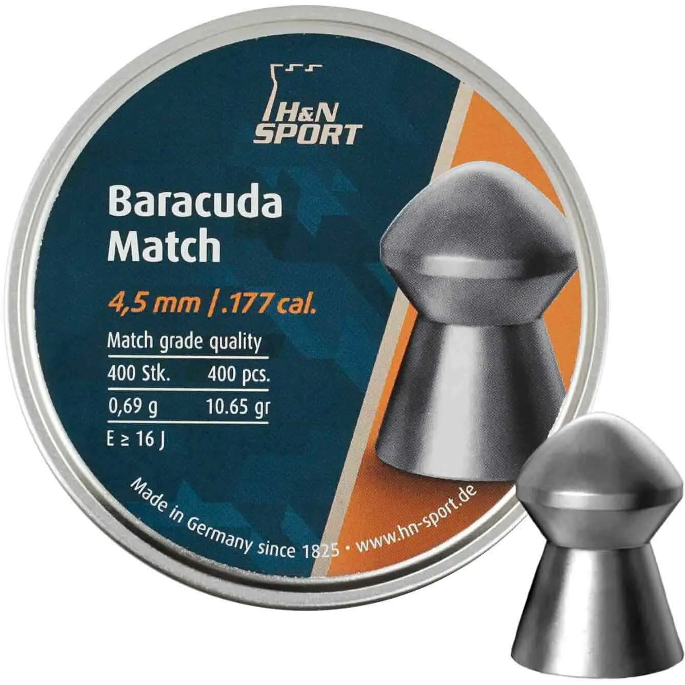 Śrut H&N 4,50mm Diabolo Baracuda Match 400szt