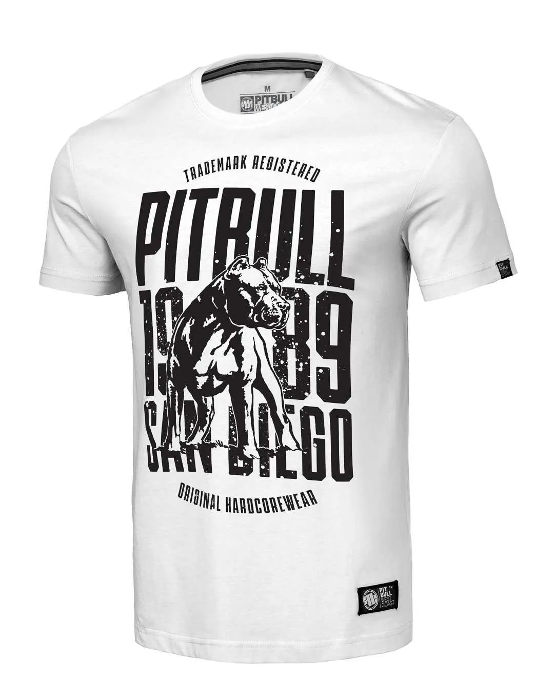 Koszulka Pit Bull San Diego Dog 170 gsm - Biała