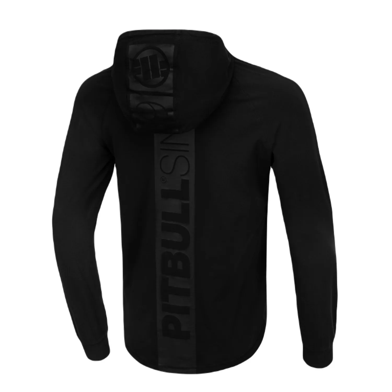 PITBULL Koszulka Longsleeve z kapturem Heavy Weight 210 Spandex Hilltop '23 - Czarny