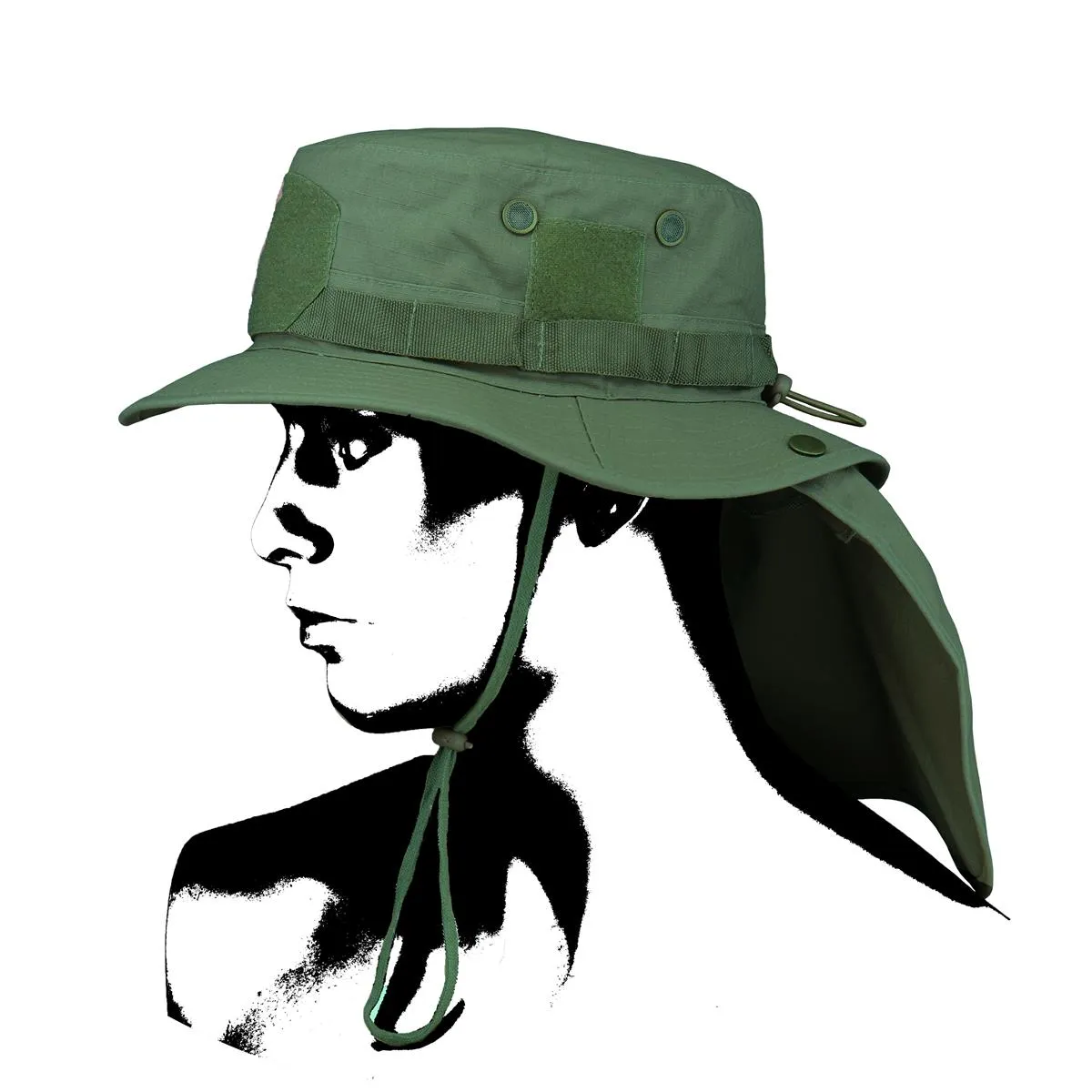 Camo Military Gear - Kapelusz Boonie Zielony