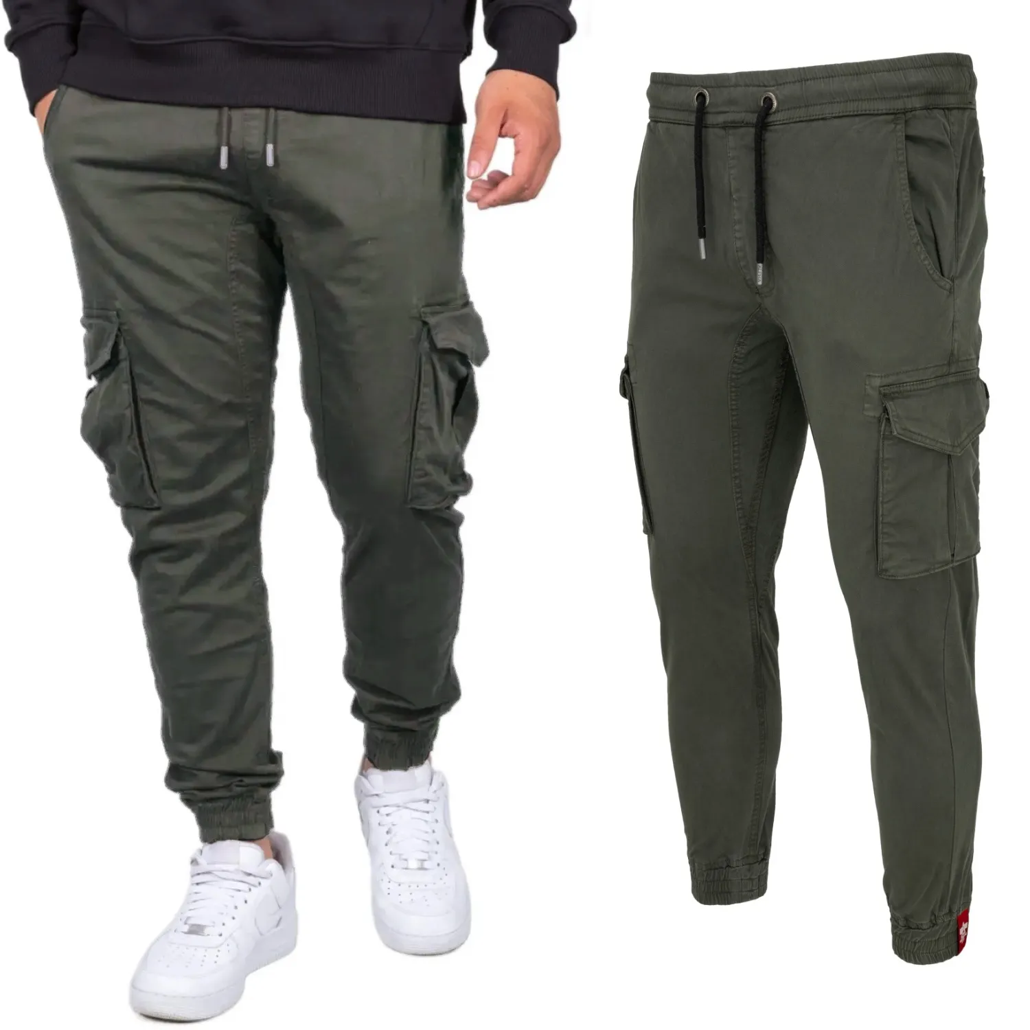 Spodnie Alpha Industries Cotton Twill Jogger 116202 136 - Ciemnoszare