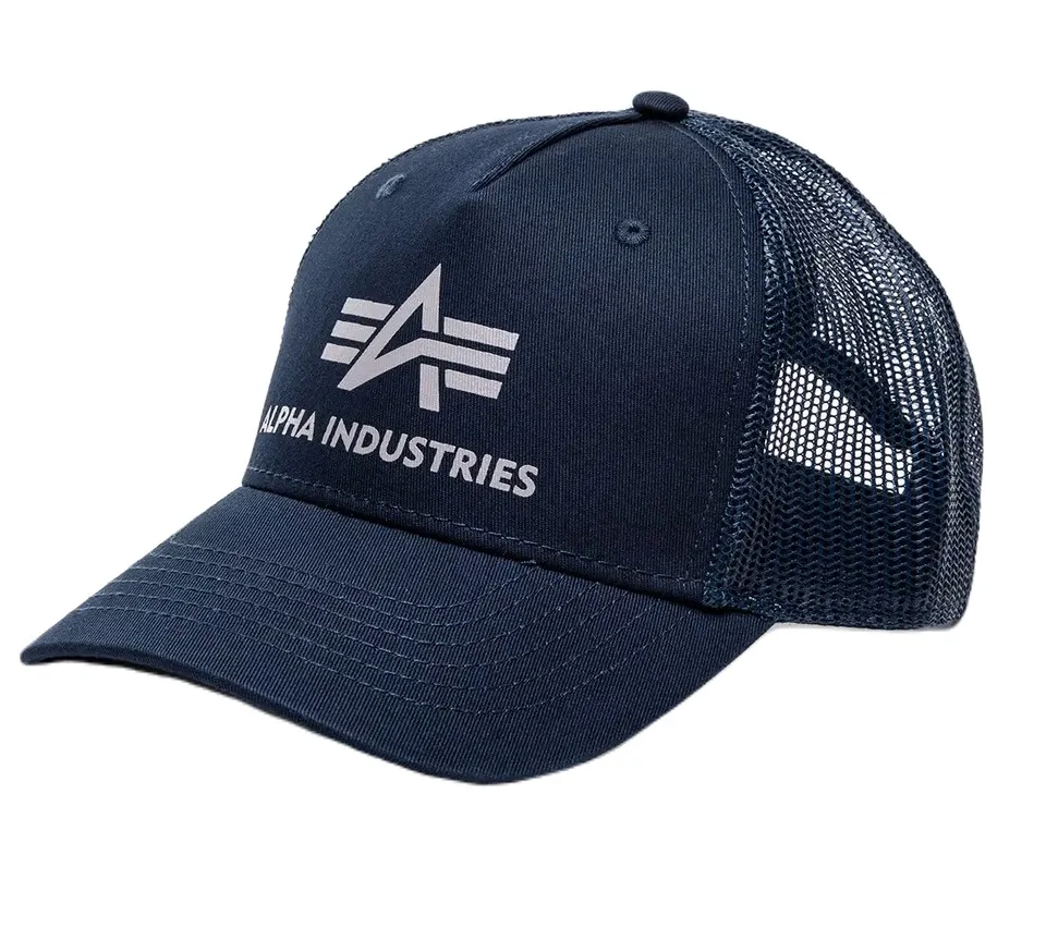 Czapka Alpha Industries Basic Trucker Cap 186902 07 - Granatowa