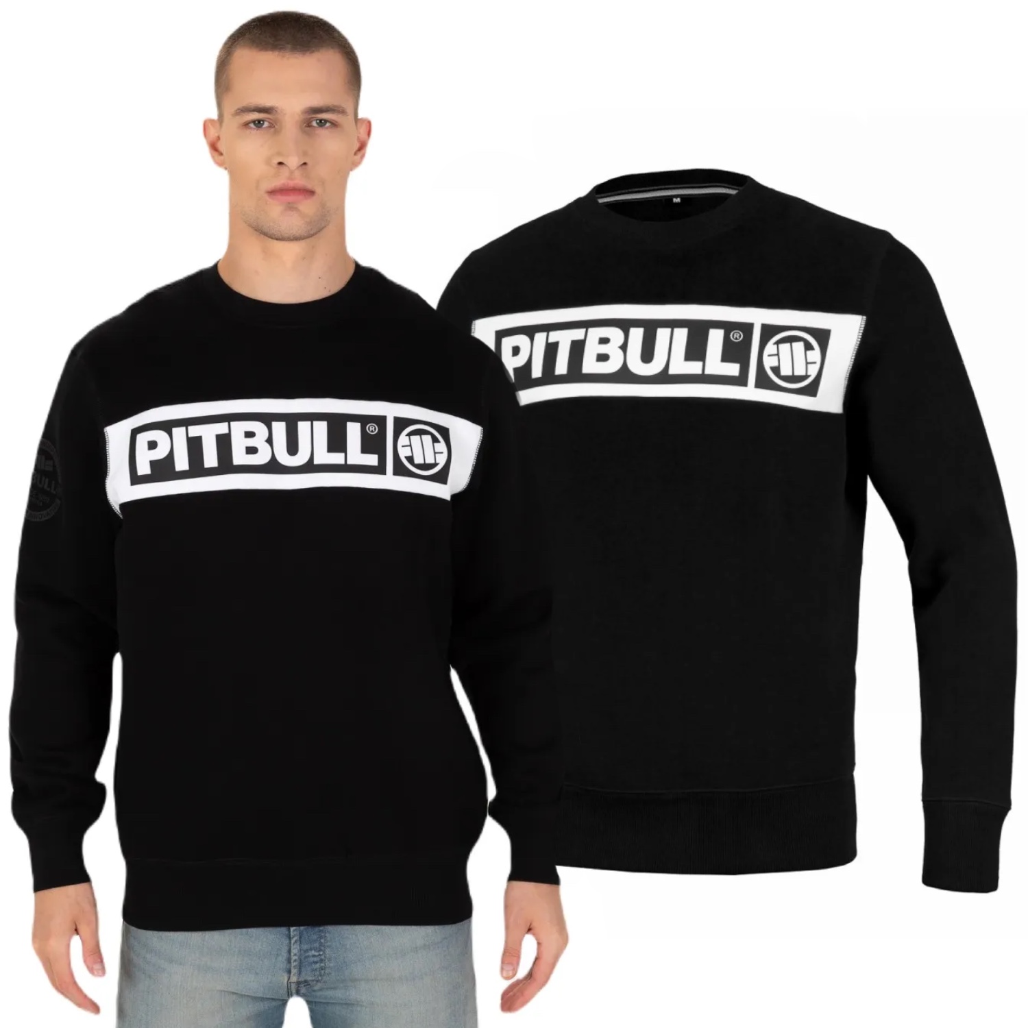Bluza Pit Bull New Brushed Fleece Group Sherwood '23 - Czarna