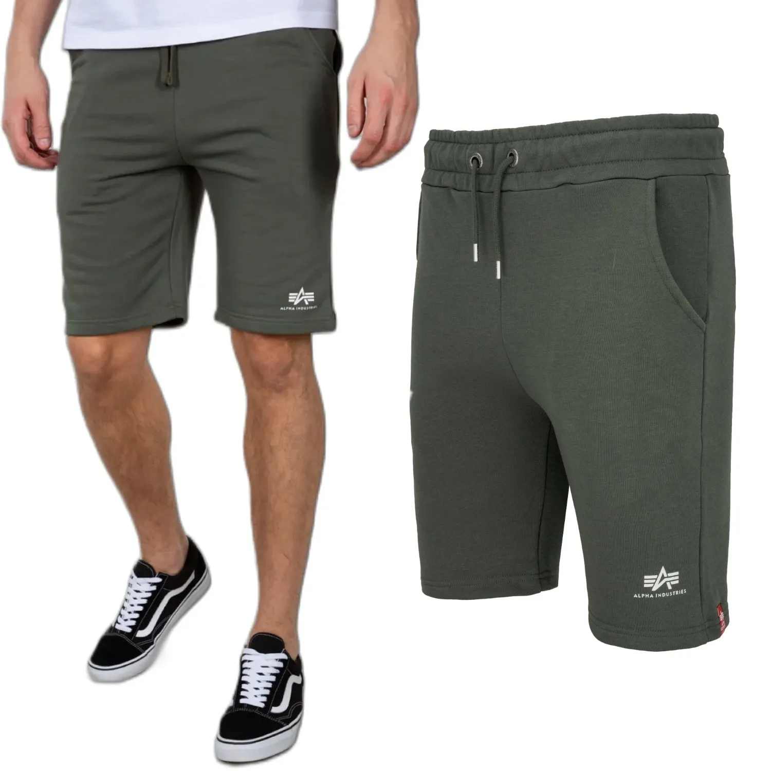 Spodenki Alpha Industries Basic SL 116363 142 - Oliwkowe