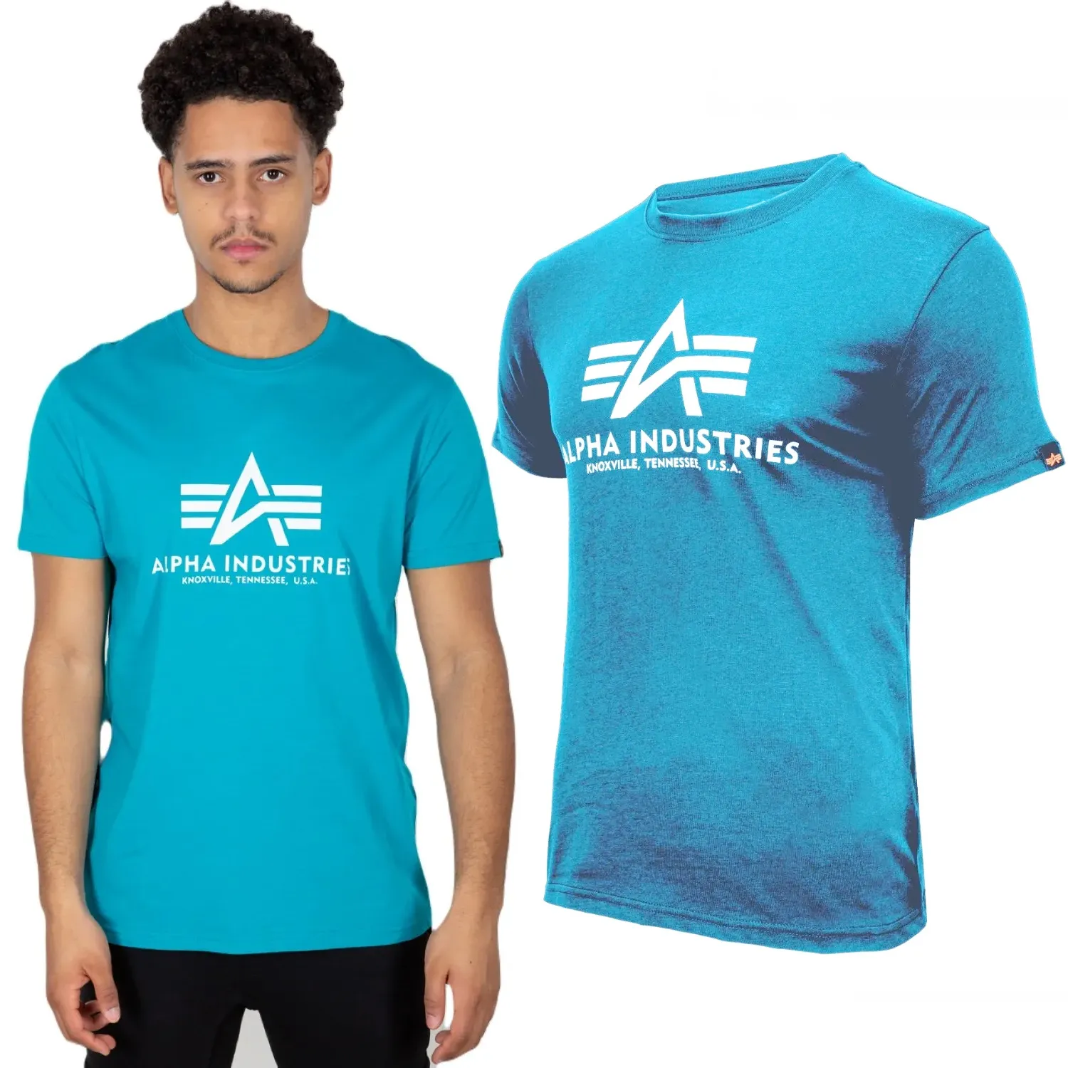 Koszulka Alpha Industries Basic 100501 576 - Błękitna