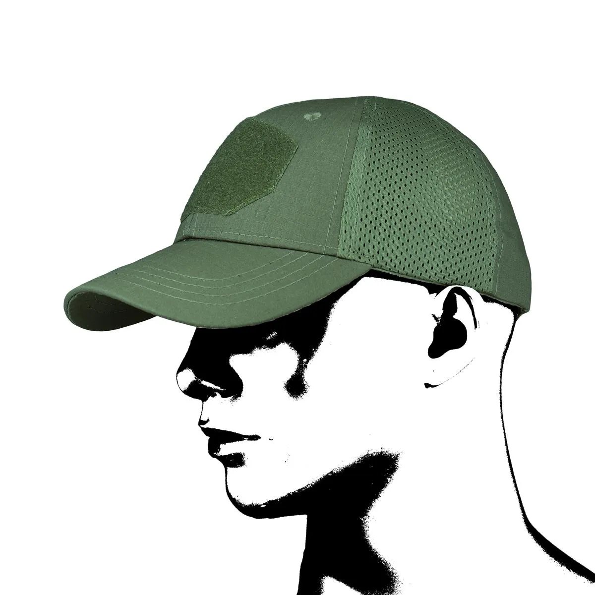 Camo Military Gear - Czapka Baseball Mesh Zielona