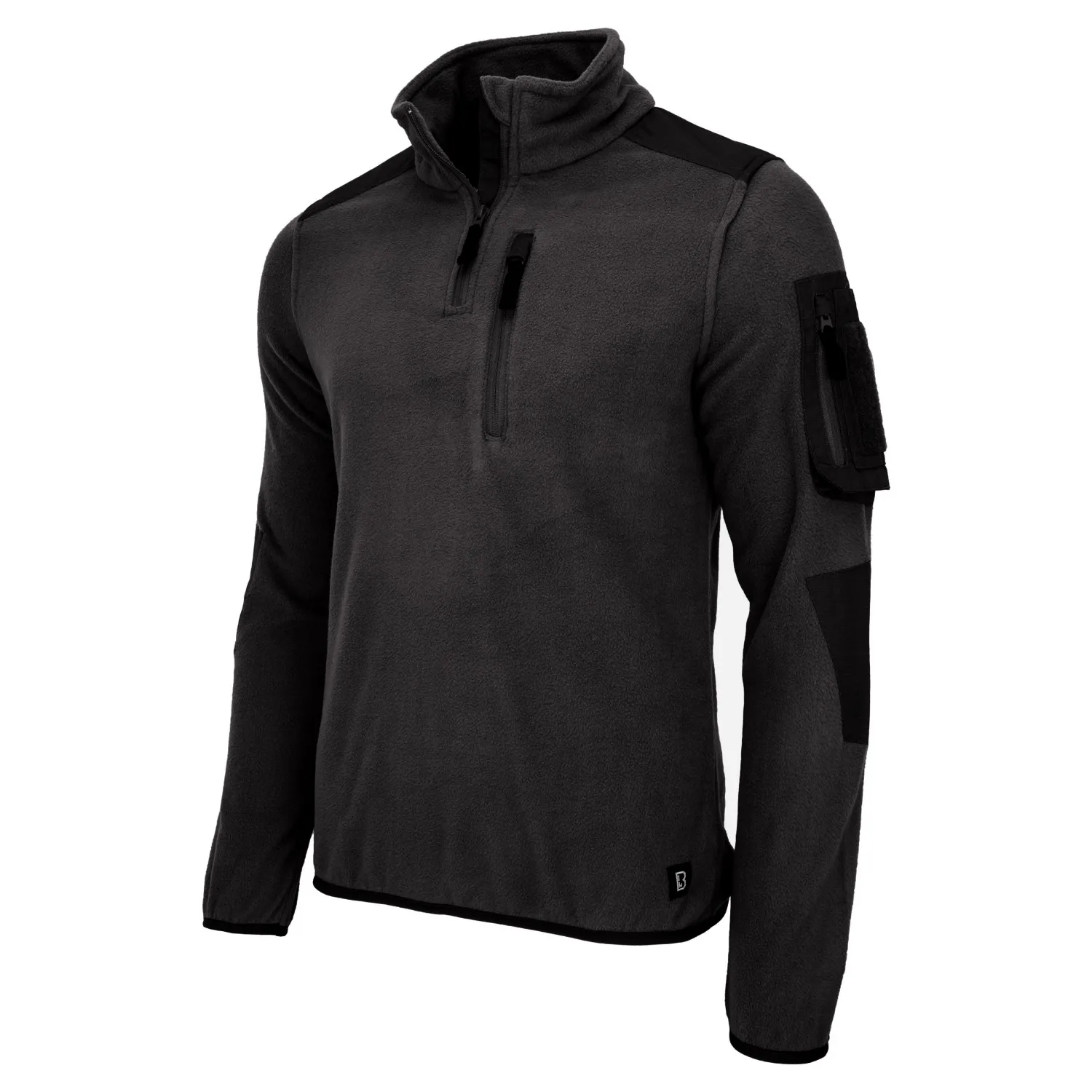 Bluza Polarowa Brandit Fleece Troyer Ripstop - Black