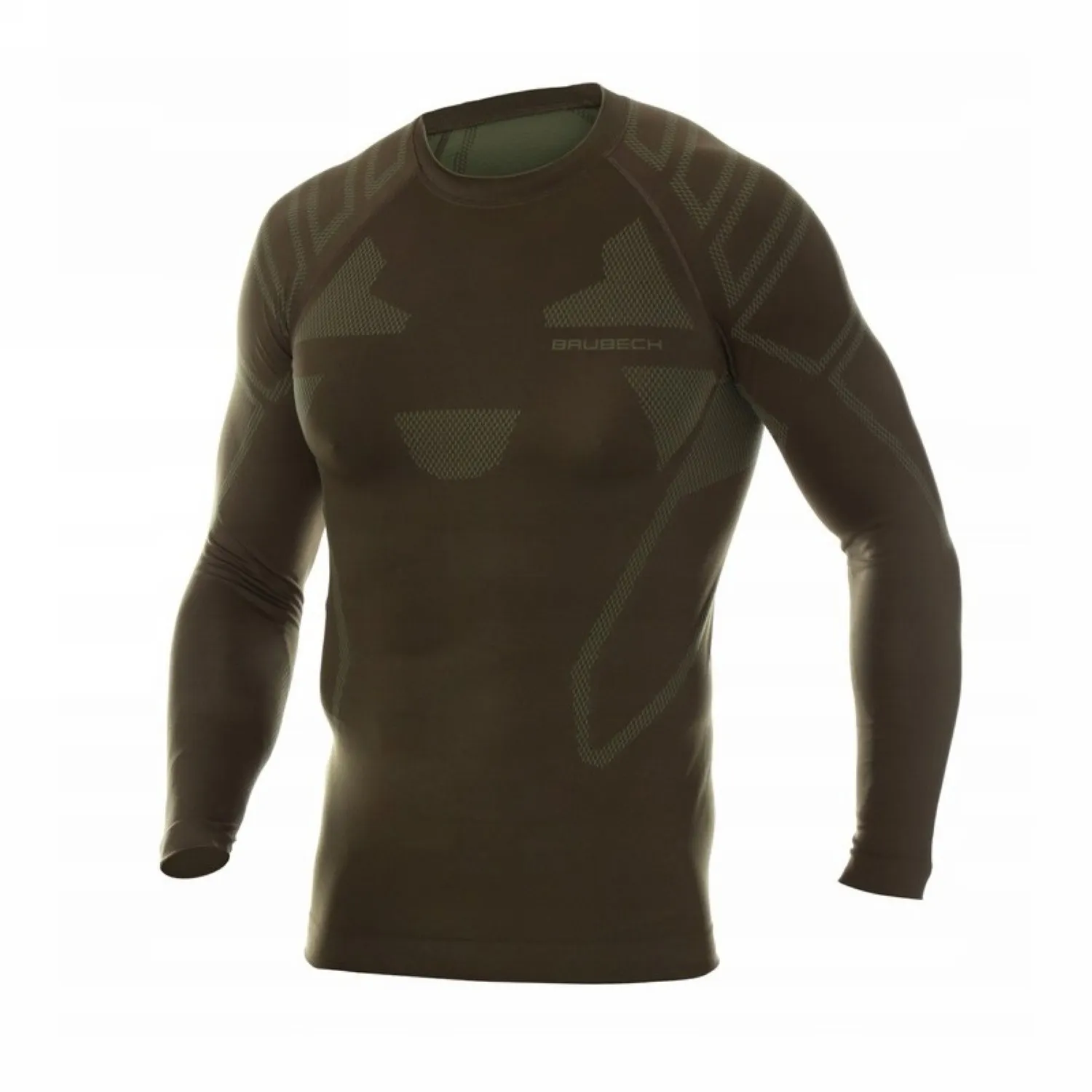 Longsleeve Termoaktywny Męski Bielizna Brubeck RANGER PROTECT - Khaki