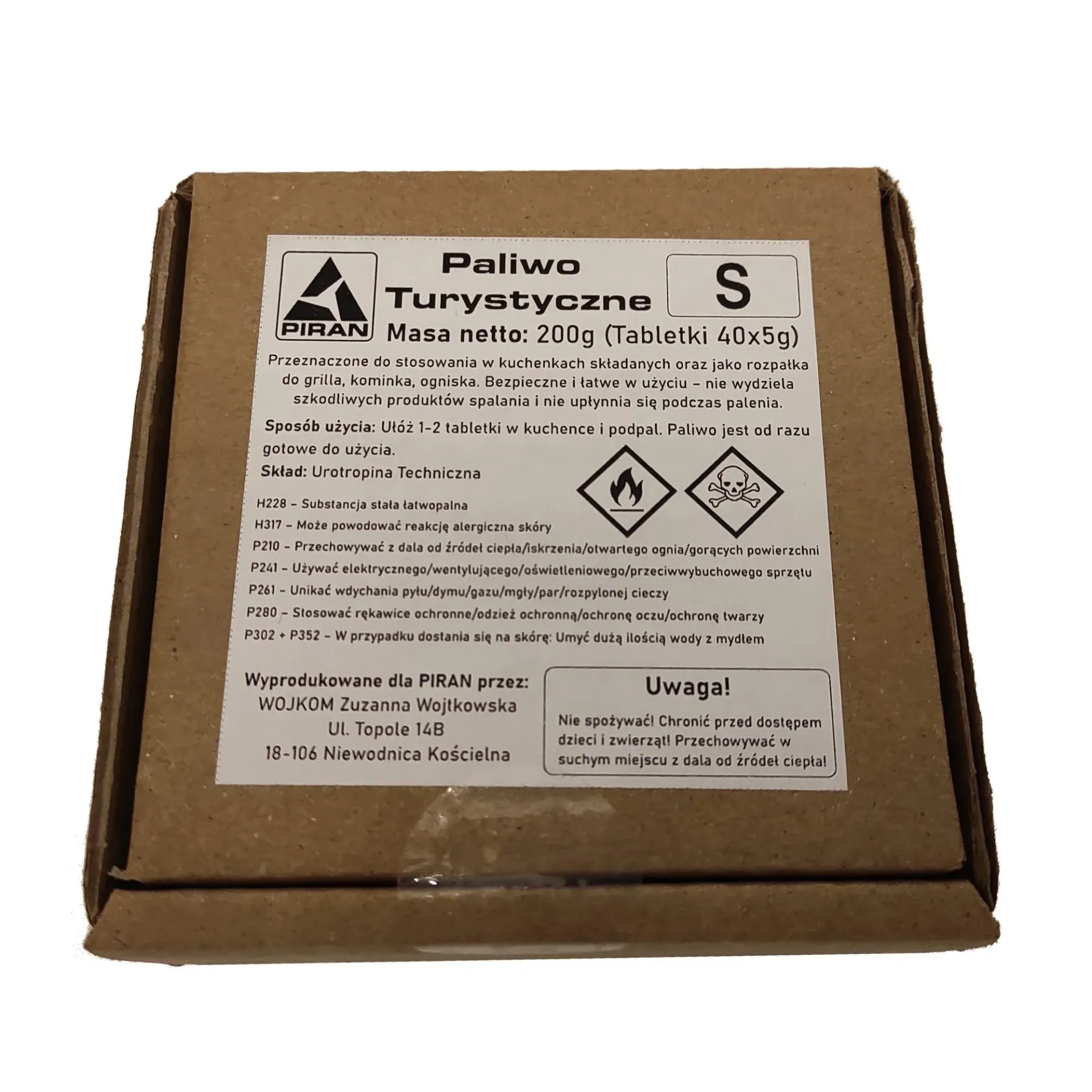 Paliwo turystyczne Piran S w tabletkach