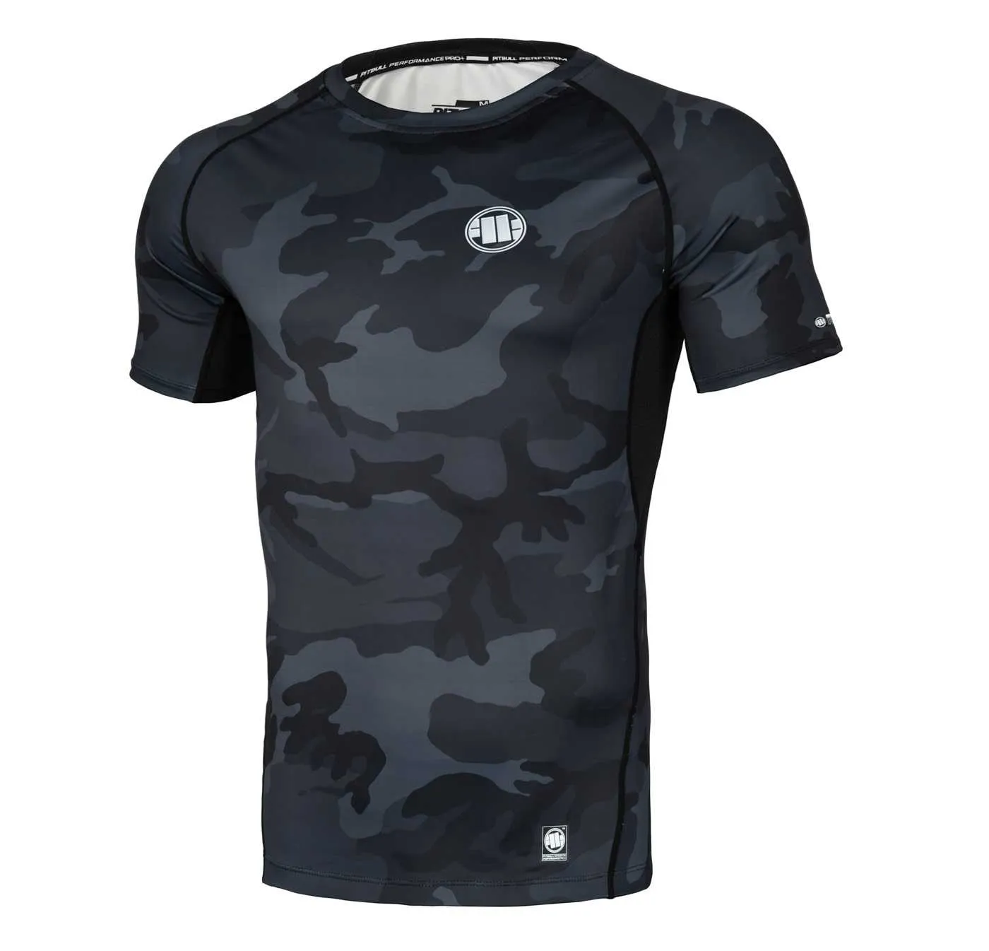 Rashguard termoaktywny Pit Bull Performance Pro Plus Small Logo - Czarny Camo