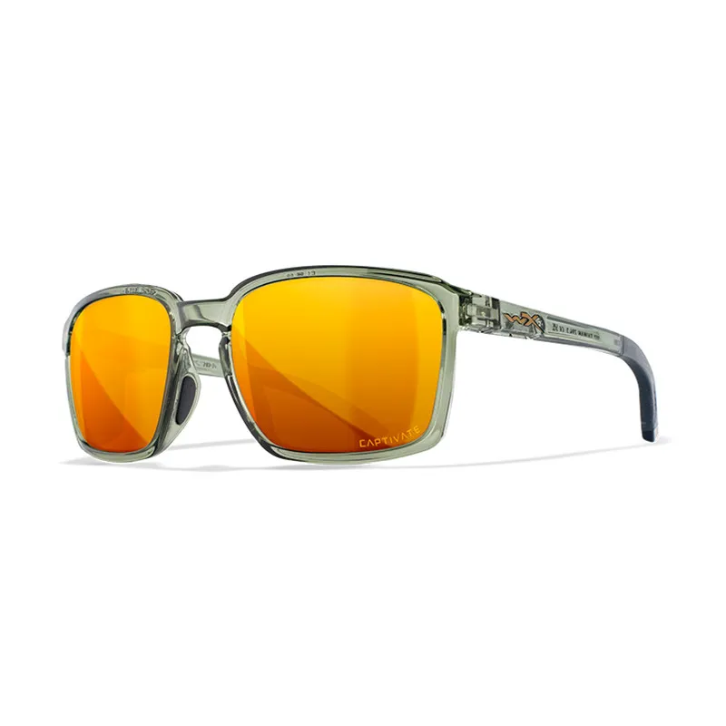 Okulary Wiley X Alfa Captivate Polarized Bronze Mirror Smoke Grey Gloss Crystal Light Olive Frame